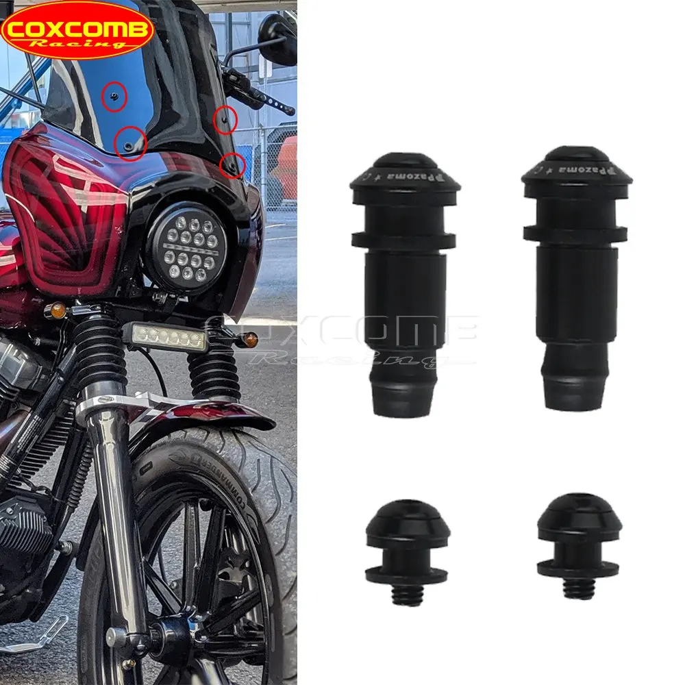 T-Sport Fairing Cowl Nut Motorcycle Windshield Wind Screen Screw Bolt For Harley Softail Low Rider S FXLRS Dyna Street Bob FXBBS view 3