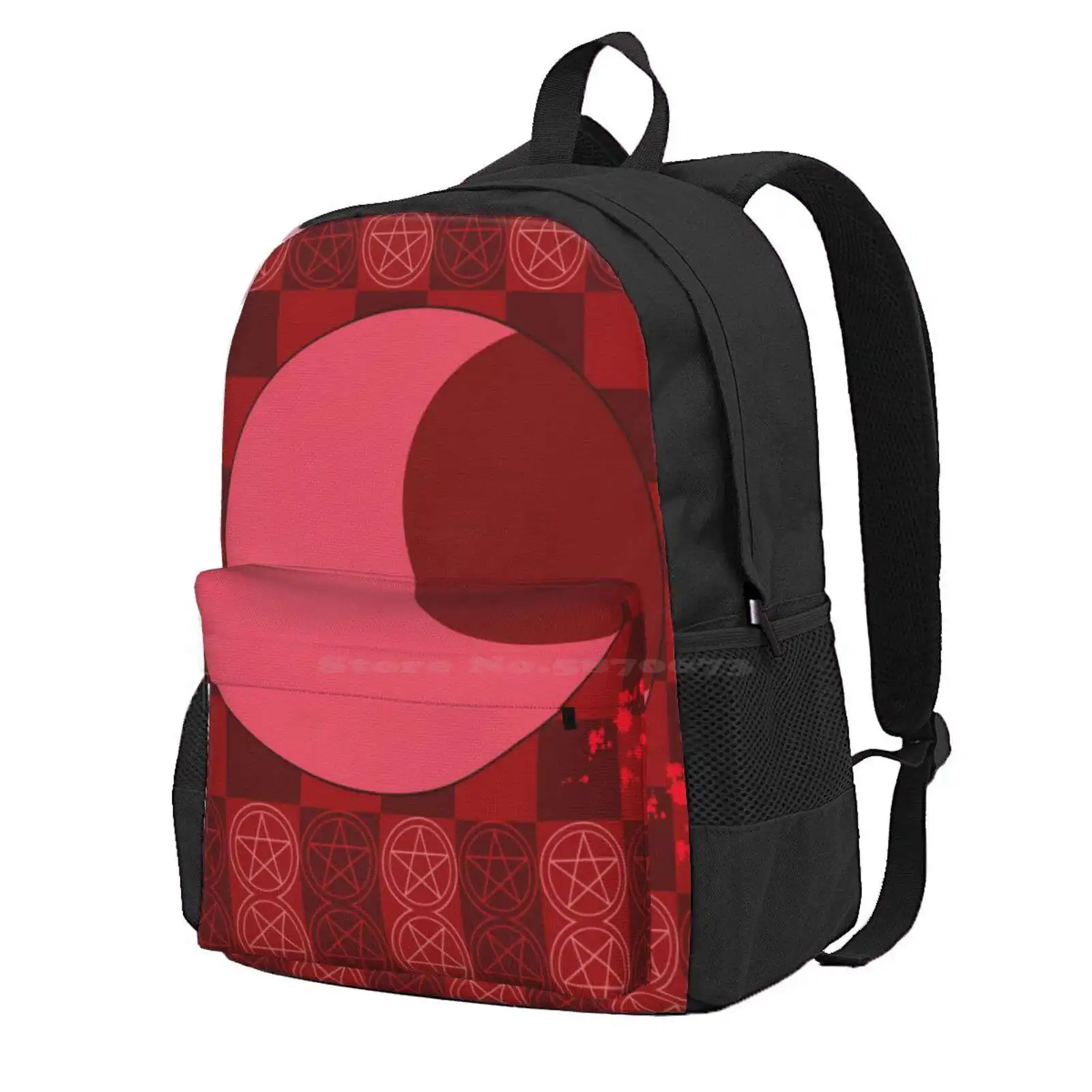 Bloodmoon Inspired Pattern Hot Sale Schoolbag Backpack Fashion Bags Bloodmoon Fnaf Five Nights At The Sun And Moon Show Tsams