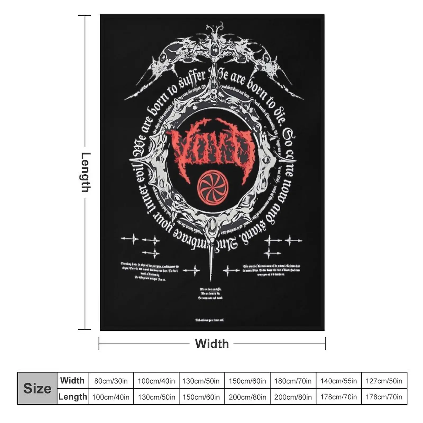 Svdden Death VOYD II Tee Throw Blanket Softest Warm Blankets