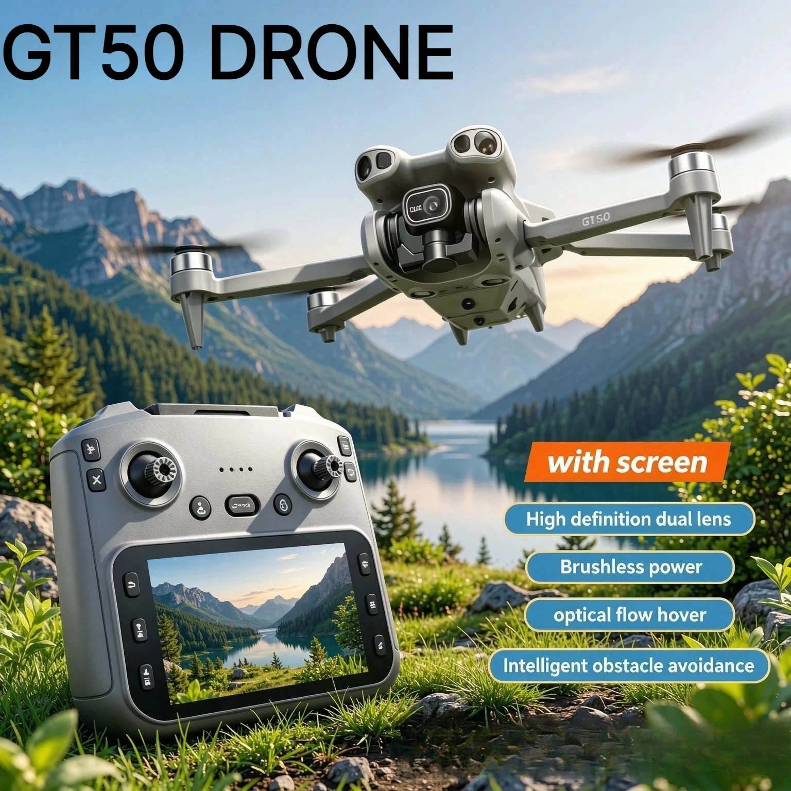 Drone Rc Gt50 - Drone Dobrável Original GT50 com GPS,