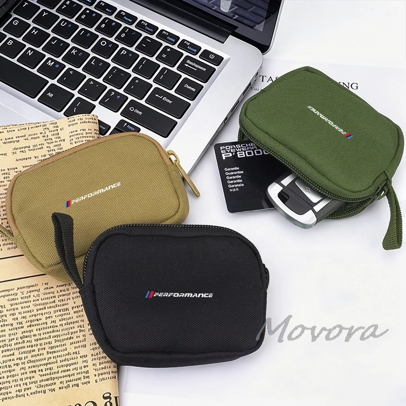 Portable Car Driver License Key Bag Storage Wallet Keyring For BMW M Power M3 M4 M5 M6 M7 M8 X3 X5 E39 E46 E60 E90 Performance