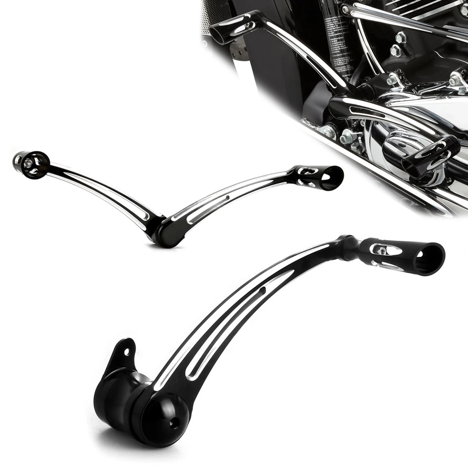 

For harley road king Brake arm shifter levers Deep edge cut flhr Electra Glide FLHT FLTR Street Glide FLHX 1997-2024