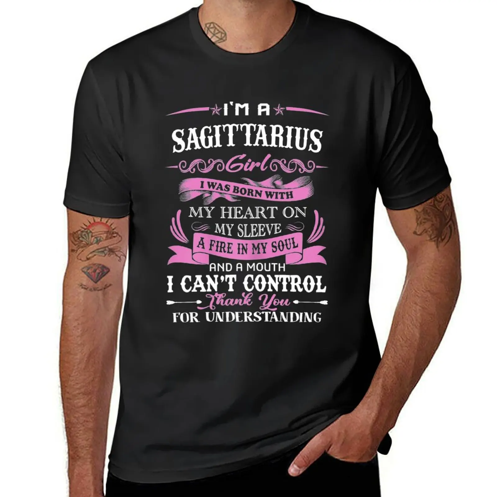 

I am a Sagittarius girl funny birthday for women shirt T-Shirt quick-drying plus sizes customizeds oversizeds mens t shirts pack