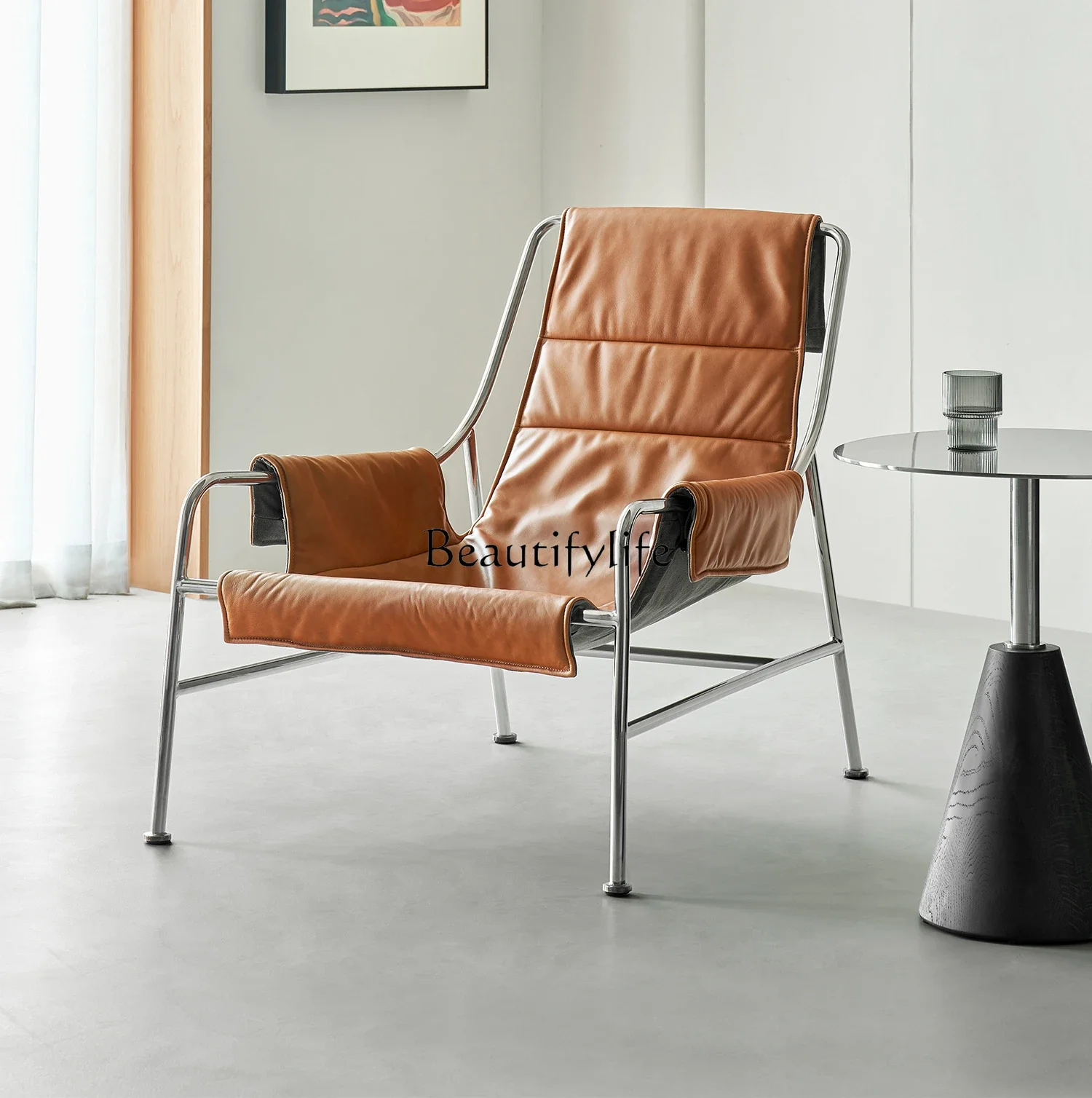 

13Кожаное кресло для отдыха Bauhaus, домашнее кресло для ленивого отдыха в гостиной