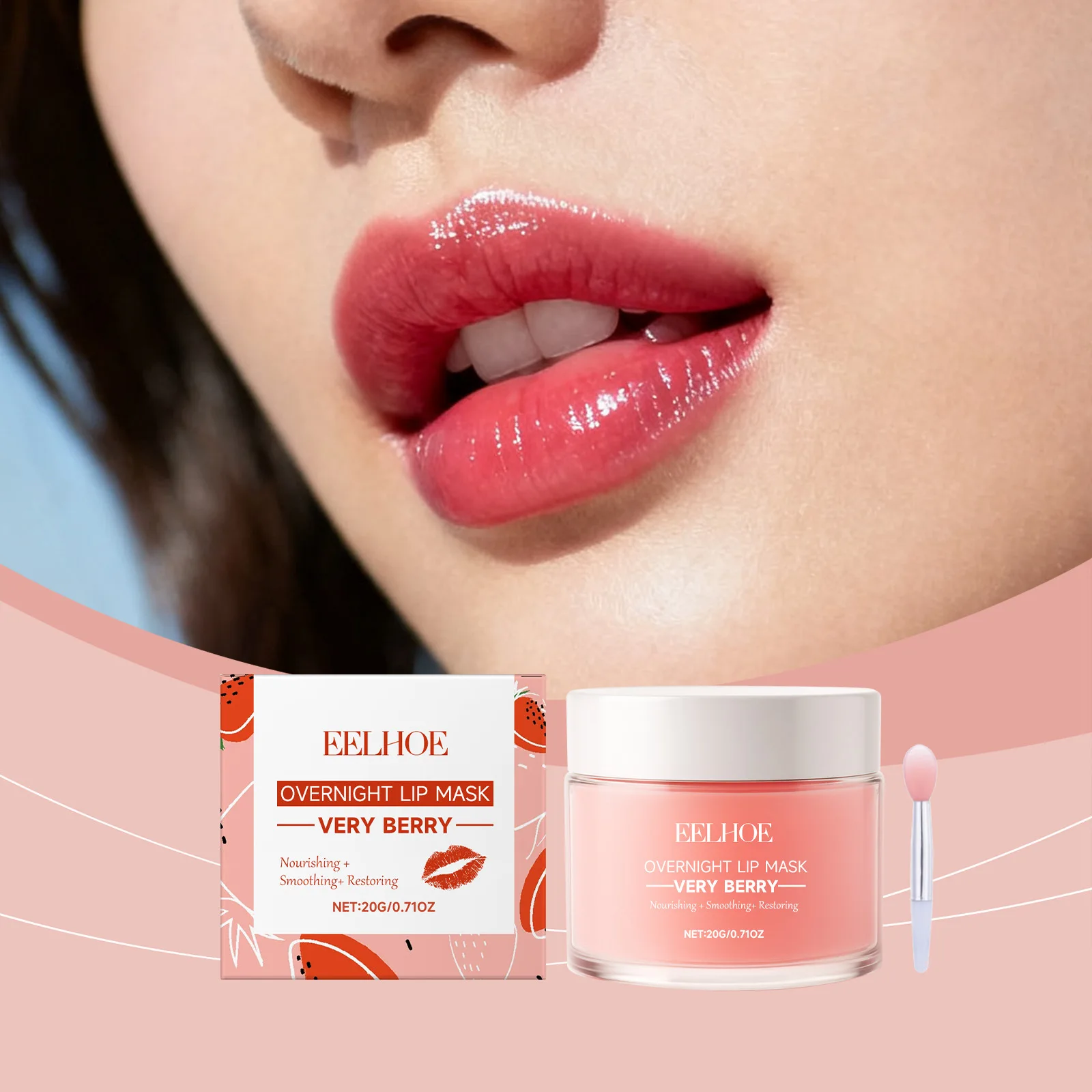 

Moisturizing sleep lip mask hydrating non-sticky gently hydrating & moisturizing fading lip lines improving rough lip care
