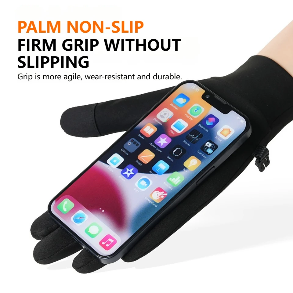 GTUBIKE قفازات التزلج بطانات الحرارية الدافئة قفازات شاشة اللمس، دعوى للرجال والنساء ركوب الدراجات والجري قفازات الشتاء رقيقة وخفيفة الوزن