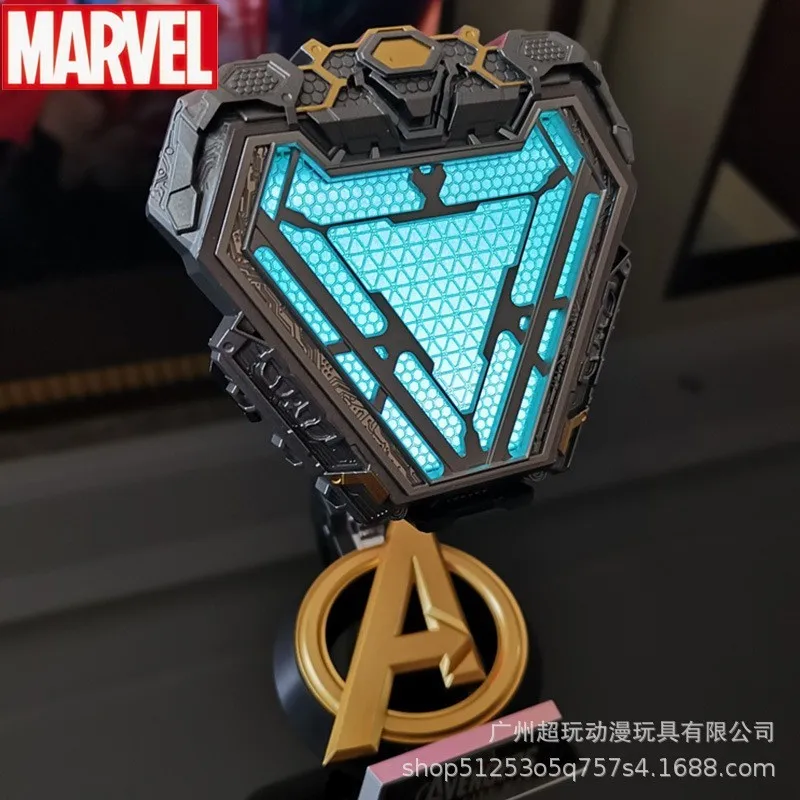 

Iron Man Super Hero Figure Avengers Mk50 Arc Reactor 1:1 Tony Stark Heart MK1 MK2 Chest Lamp Metal Model Toys Figurine Statue