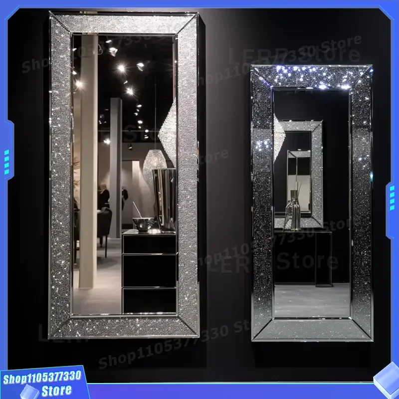 Luxury LED Bathroom Mirror Wall Mounted Large Crystal Lamp for Salon Home Bedroom Makeup Vanity Full Size Wholesale Decor