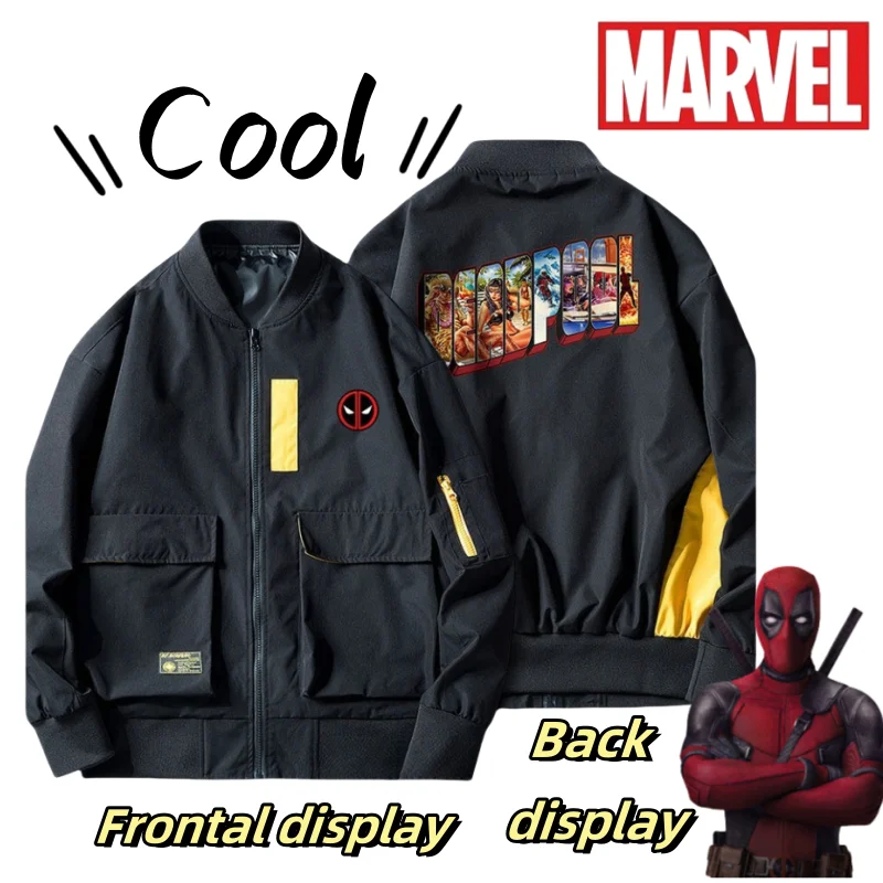 

Deadpool Creative Personality Cartoon Fashion Comfortable Breathable Loose Print Windproof Student Couple Perimeter Cargo Jacket