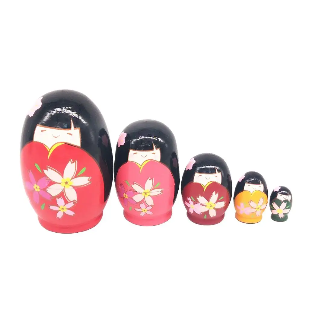 5 Stück schöne russische Nesting Dolls Matroschka-Puppen Geschenke