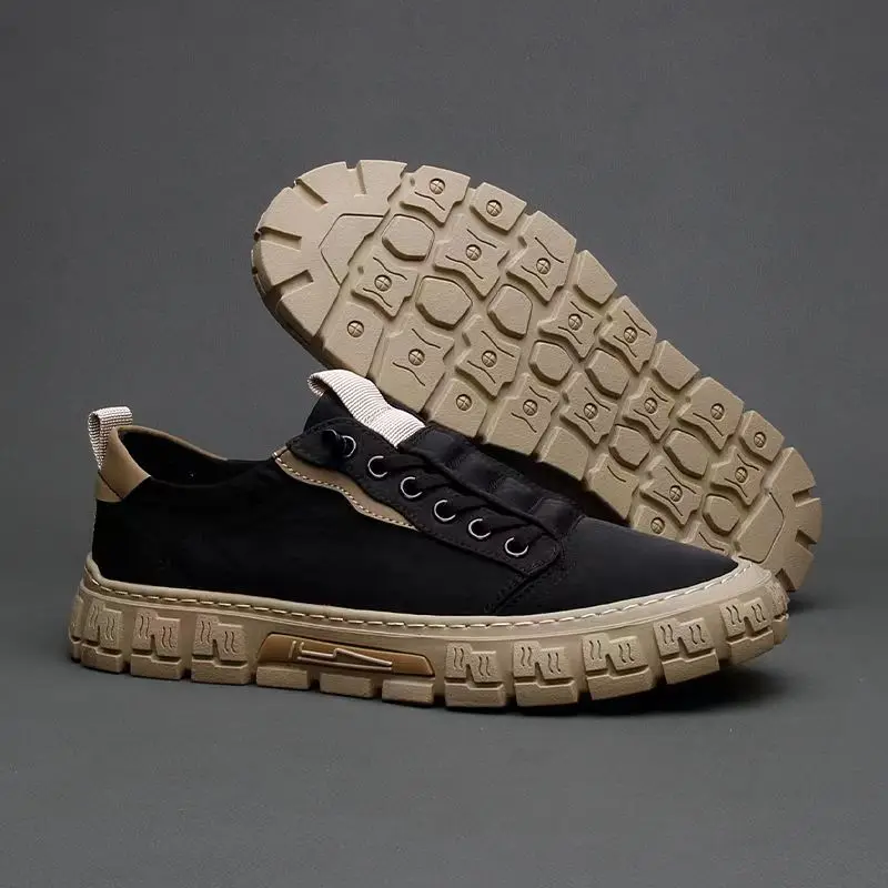 Men's Shoes 2025 Autumn Anti Slip Breathable Sneakers Fashion Casual Canvas Shoes for Men Outdoor Comfort Flats Vulacnized Shoes