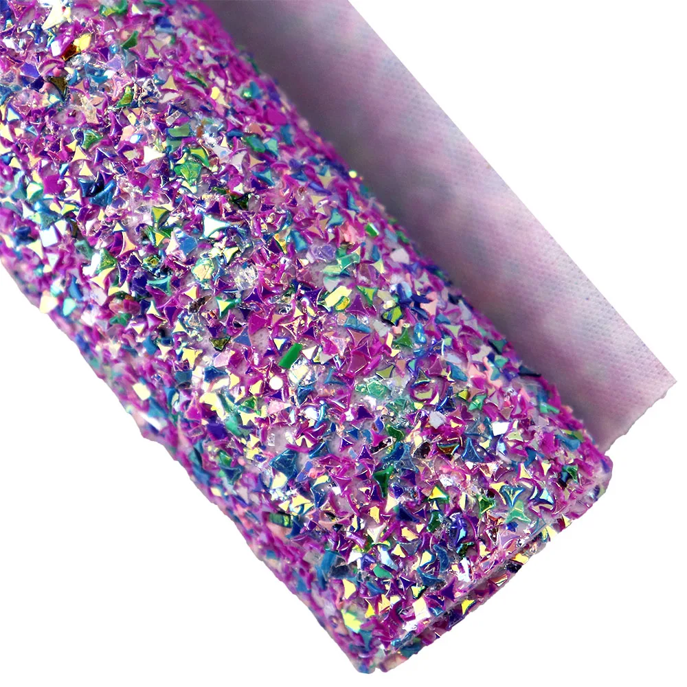 

30x134cm Roll Red Green Gold Blend Mix Christmas Chunky Glitter Fabric Felt Backing Leather For Bows Earring Decoration AY345