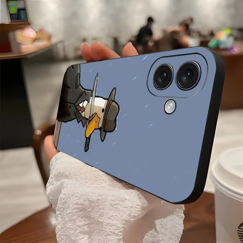 Cute D-DuckES Cartoon Phone Case For iPhone 16 15 14 13 12 11 X XR XS 8 Plus Mini Pro Max Soft black Shockproof Cover