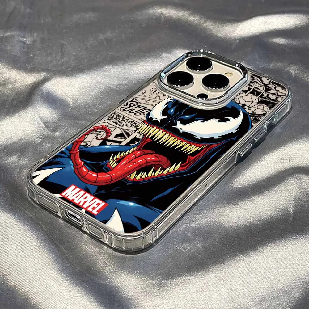 Модный чехол для телефона Venom Evil для Redmi 14C 13 Note 14 13 12S 12 11S 11T 10 9S Pro Max Plus, прозрачный чехол