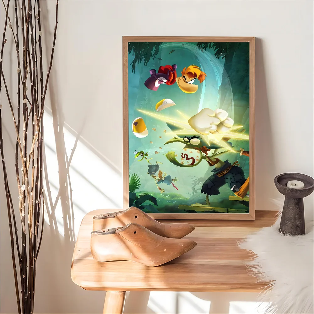 Rayman Legends ملصق ورق أبيض مقاوم للماء ملصق ورقي مقهى بار لوحة جدارية فنية جمالية