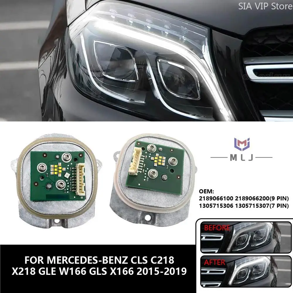 

1305715306 1305715307(7 Pin) 2189066100 2189066200(9 Pin) For Mercedes-Benz CLS C218 X218 GLE W166 GLS X166 2015-2019 DRL Module