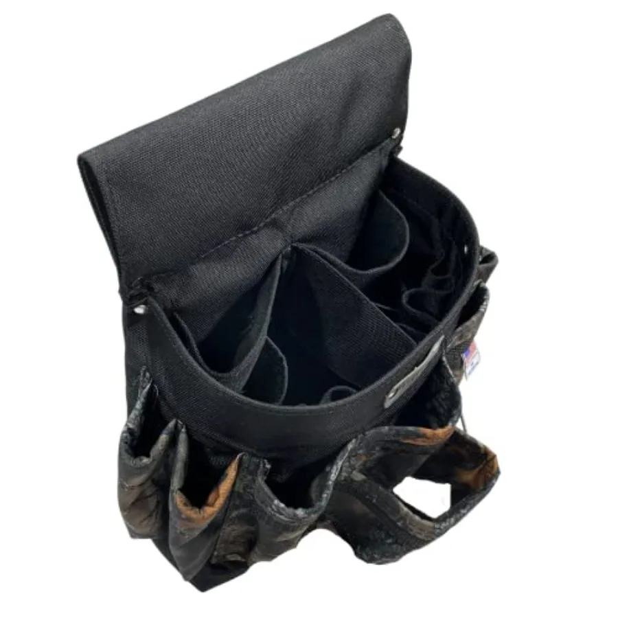 ULT 120 Ultimate Electrician Single Pouch Tool حزام جاهز ومتانة واسعة الفم وجيوب عميقة تصميم صندوق Pro صنع في الولايات المتحدة الأمريكية