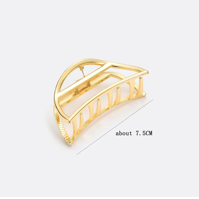 Multi Style Gold Metal Hair Claw Clips Hollow Geometric Butterfly Jaw Clips Strong Hold Non Slip Hair Crab Clamp for Women Thick