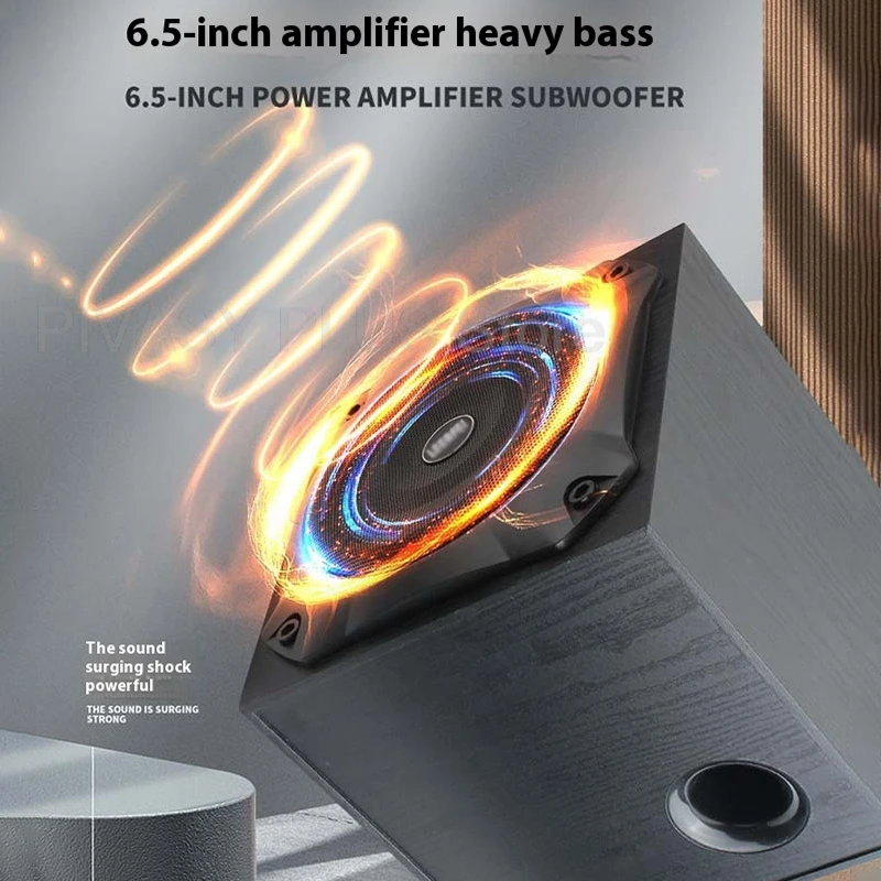 50/80W Powerful Bluetooth Speaker Set  6.5 Inch Subwoofer 2x3inch Satellite Speakers 4ohm Sound Box Audio For PC TV Home Theater