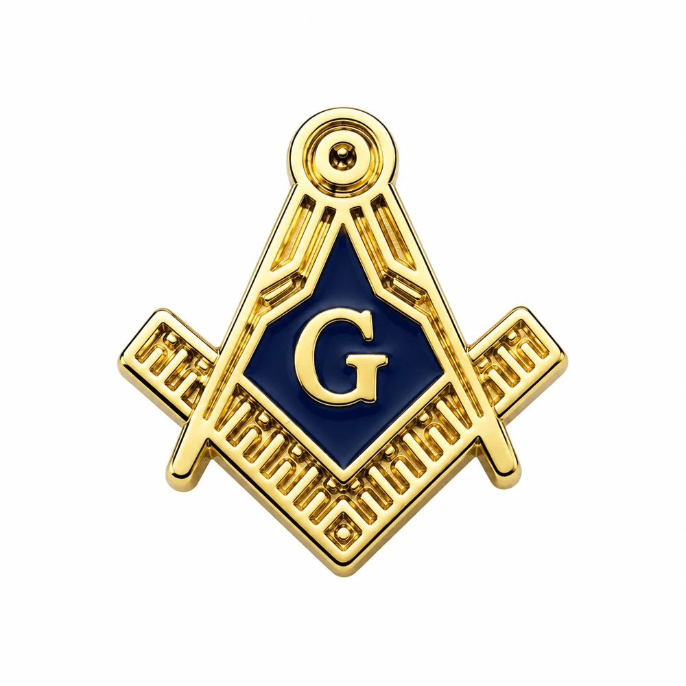 10mm Small Size Compass and Square G Blue Masonic Lapel Pin  Masonic Brooch Badge Elegant Fashion Suit Jacket Accessories Gifts