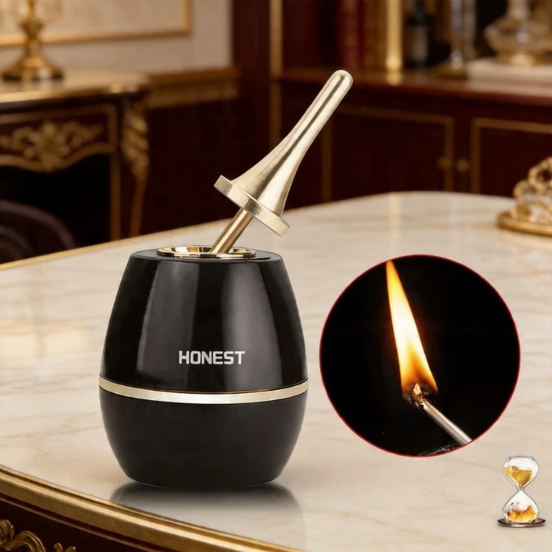 

HONEST Personalized Oil Electric Hybrid Match Igniter Desktop Lighters Metal Outdoor Home Business Luxury High End Gift