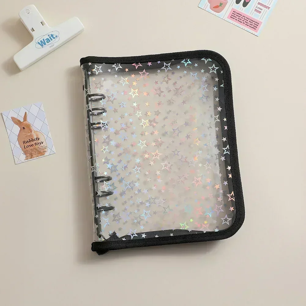 A5 Laser Star Zipper Binder Organizer
