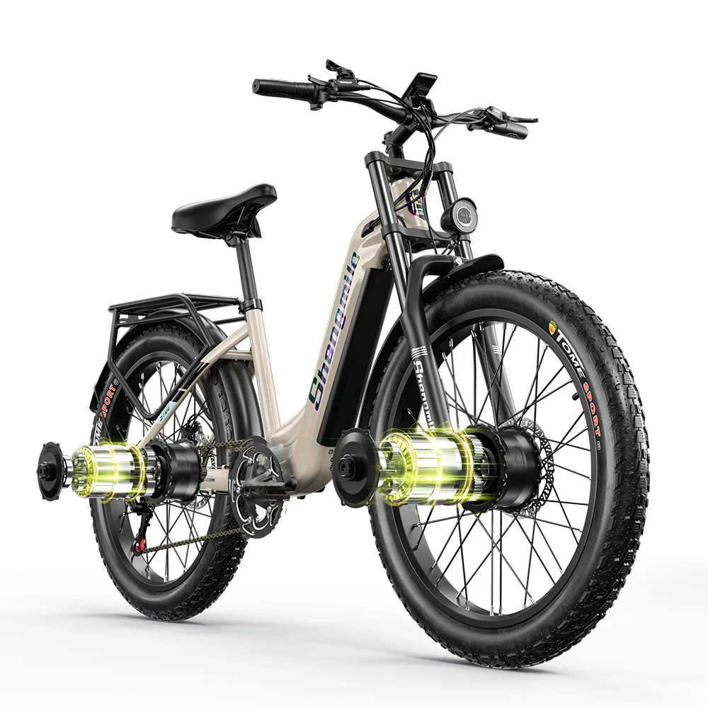Shengmilo S700 velo electrique adulte 2000W double moteur vélo électrique, 48V17.5AH Batterie Amovible ,ebike,électrique fat bike,26 pouces vélos électriques , vtt electrique