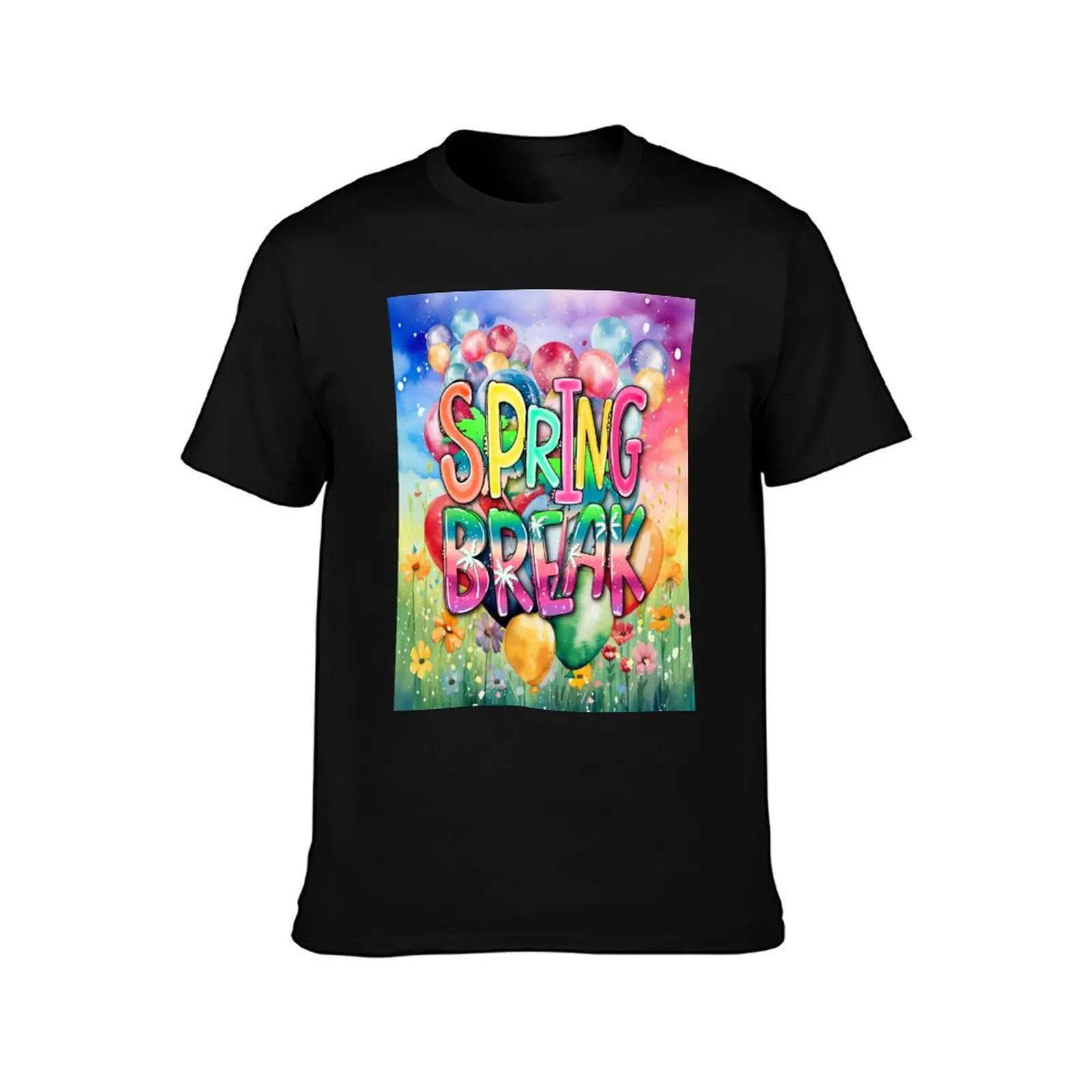 Spring Break Wonderland: Meadow Magic T-Shirt Summer Casual Cotton Tee Oversized Streetwear Tops Vintage Graphic Print