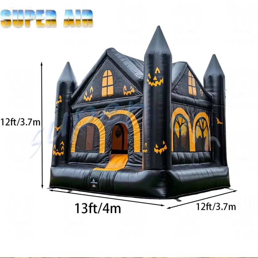 Nadmuchiwany duchy-wyprawca na Halloween z dmuchawą, aktywności imprezowe, sprzęt do zabawy dla dorosłych w domu, zamki dmuchane do wynajęcia na festiwal.