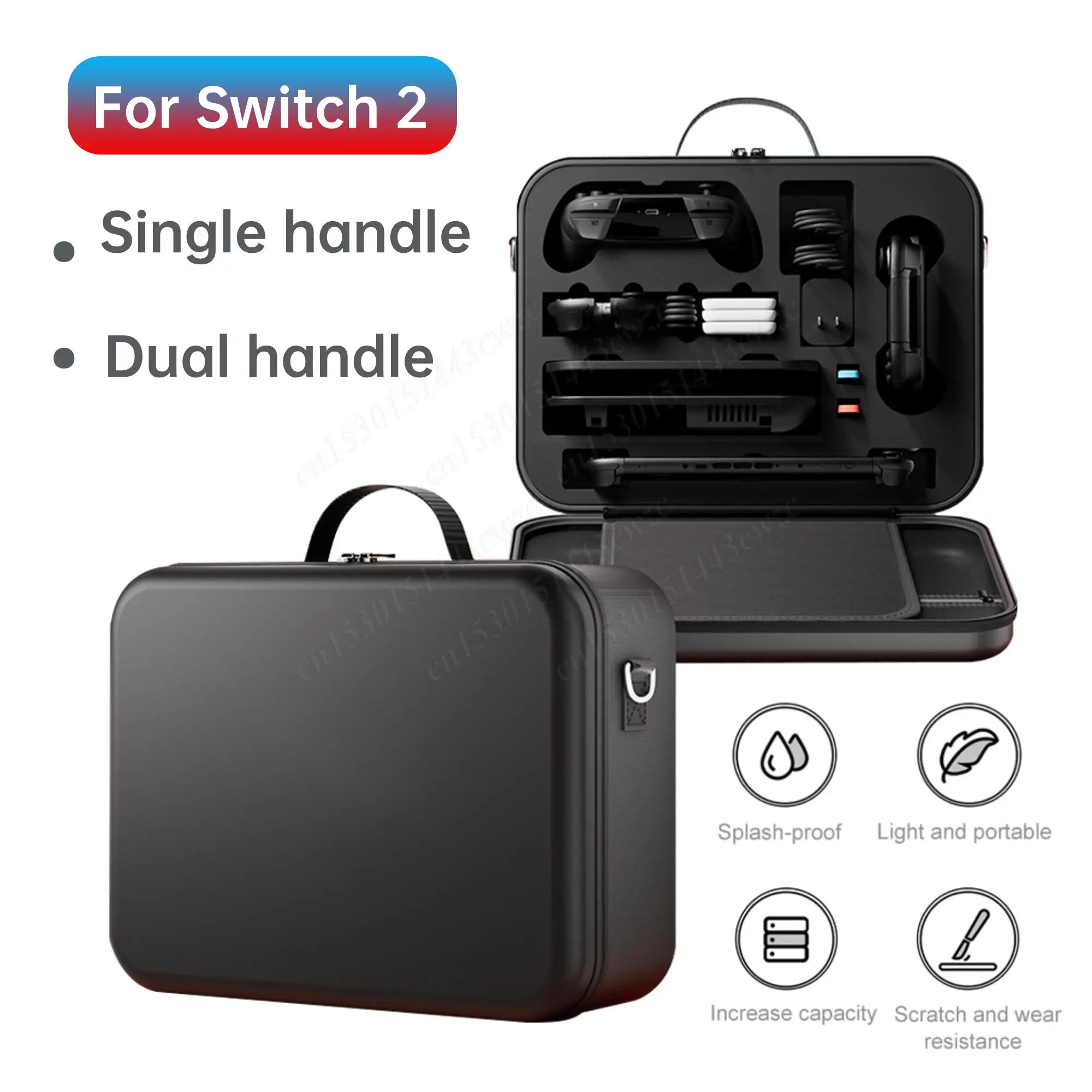 

EVA Hard Carry Case Portable Travel Pouch Large-Capacity Case for Nintendo Switch 2 Controller & Gaming Accessories with Handle