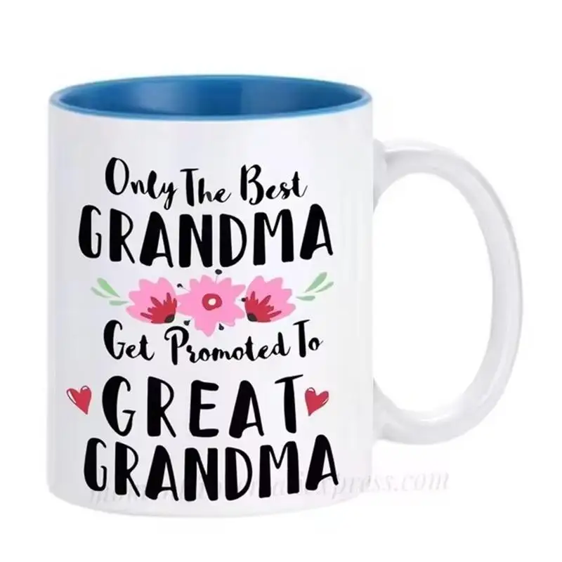 Grandma Mugs Grandmother Nana Coffee Cups Grandparents Gifts Water Drinkware Cocoa Coffeeware Home Decal Mom Papa Tea Mugs