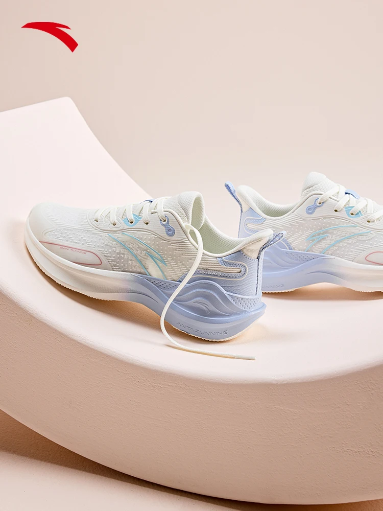 حذاء ANTA Lingyun 3 خفيف الوزن للنساء للربيع ممتص للصدمات ونعل ناعم، حذاء جري مريح بنعل سميك