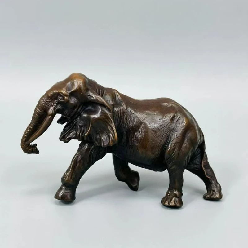 Imitation Retro Bronze Century Mammoth Elephant Tea Pet Living Room Desktop Desk Fashion Animal Ornaments Crafts Gifts