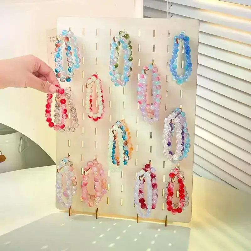 Creative Wooden Display Rack, Jewelry Storage Rack, Elegant Earring, Necklace, Bracelet Rack, Store Counter Display Rack
