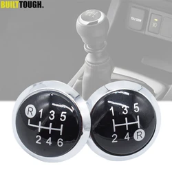 5/6 Speed Car Gear Knob Cap Trim Badge Emblem Chrome Shifter Head Cover For Toyota Yaris 09-13 Corolla Rav4 AYGO C-HR Avensis