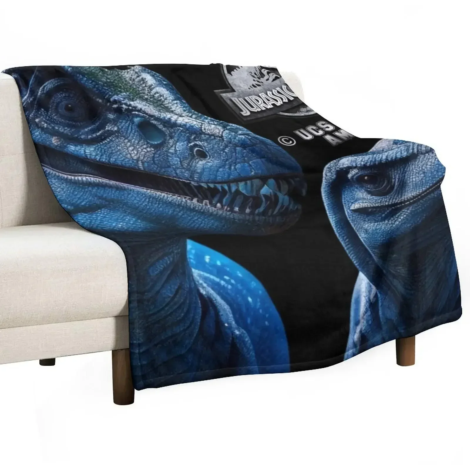 Jurassic World Blue Raptor Family Throw Blanket Luxury St Decorative Beds Blankets