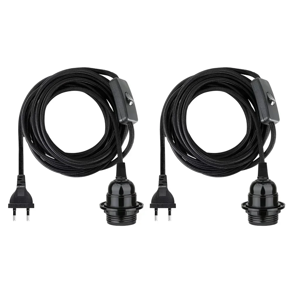 

2 Pieces E27 Bottle Lamp Adapter with Switch and 3 5 Meter Cord Compatible with Various Home Lighting Fixtures
