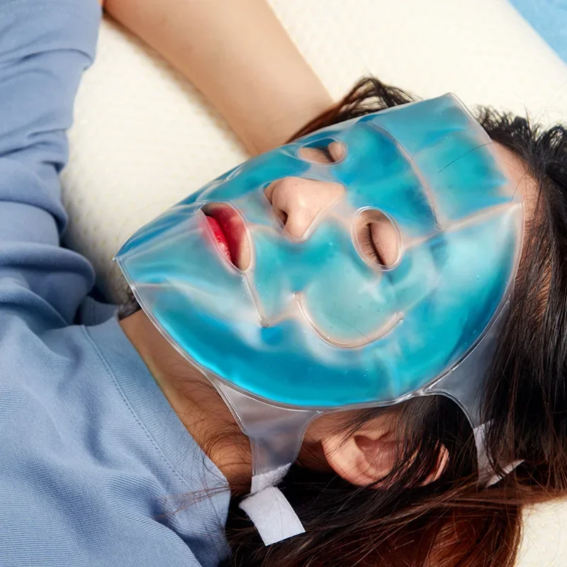 

Холодная гелевая маска для лица Ice Compress Синяя увлажняющая маска для всего лица с релаксацией Физический пакет Подушечка для лица