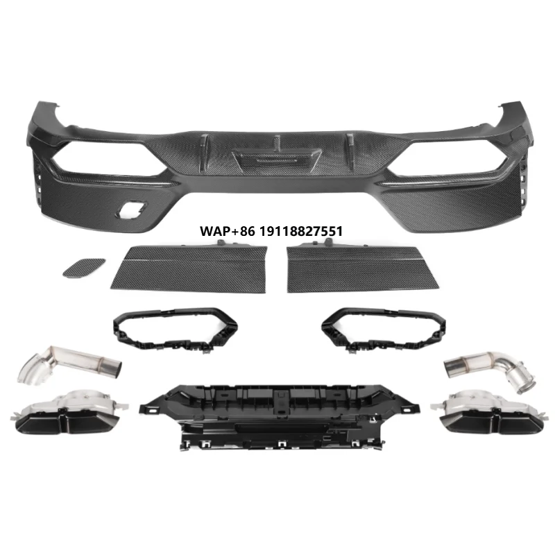 

New Arrival Carbon Fiber Rear Bumper Body Kit for 7 Series G70 Sedan 2023+ Rear Diffuser Lip with Exhaust Pipe