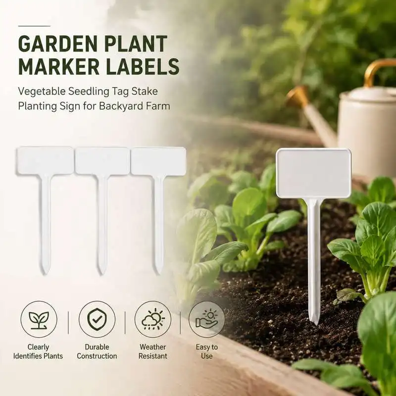 Garden Plant Marker Labels Vegetable Seedling Tag Stake Planting Sign for Backyard Farm
