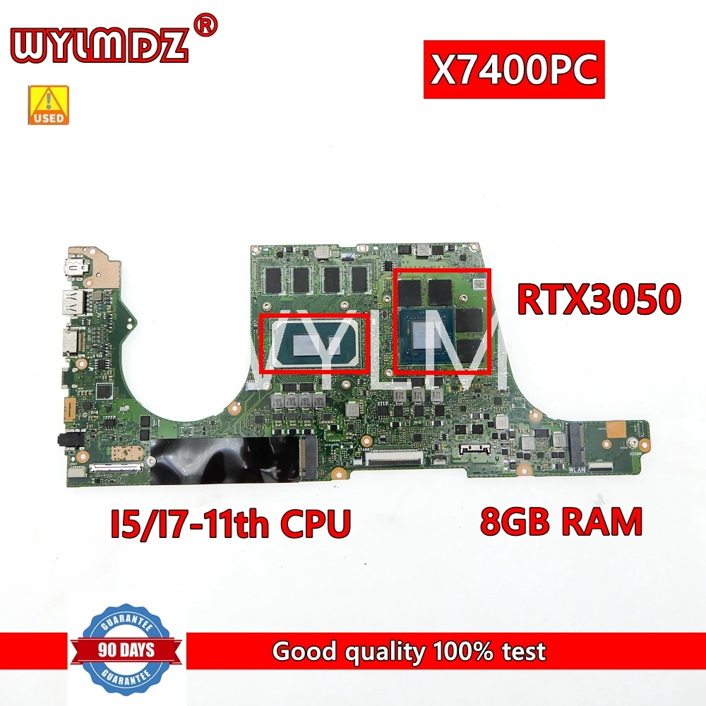 

X7400PC I5/I7-11th CPU 8GB RTX3050 Mainboard For Asus X7400P X7400PA N7400P X3500PC X3500PA X3500PH Laptop Motherboard Test OK