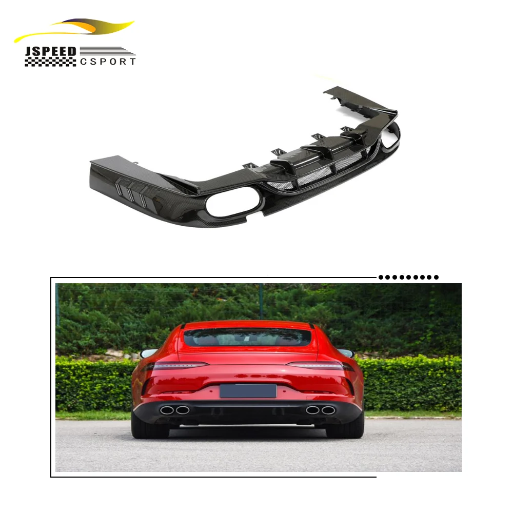 

Suitable for JCSPORTLINE pure dry carbon fiber X290 rear diffuser, Suitable for Mercedes-Benz AMG GT 53 sedan 4-door 20