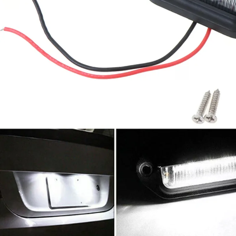 1Pc Waterproof 6 LED 12V License Plate Light Car Boat Truck Trailer Step Lamp