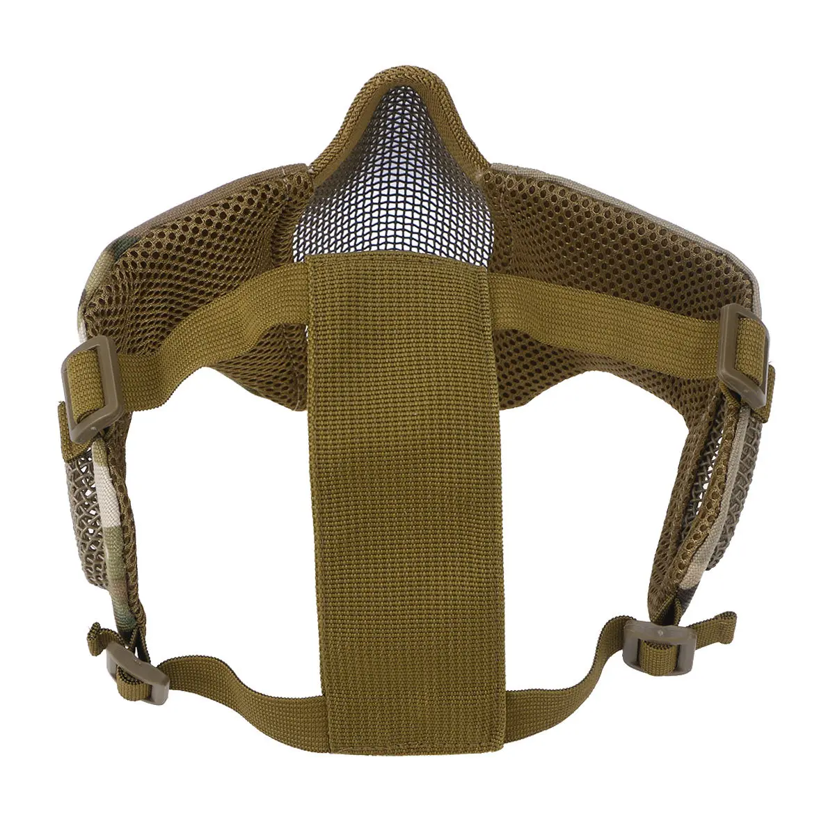 Adjustable Half Face Mask Durable Low Carbon Steel Mesh Protective Hunting Outdoor Leisure Mask Comfortable