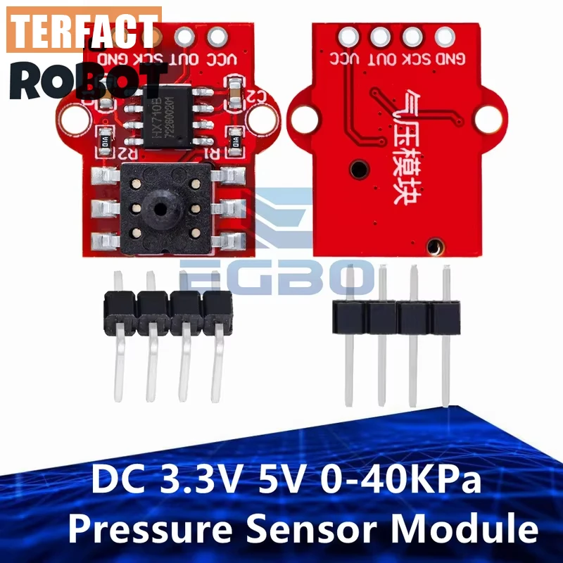 1~20PCS DC3.3V 5V 0-40KPa Pressure Sensor Module Connect 2.5mm Soft Tube Digital Liquid Water Level Controller Board For Arduino
