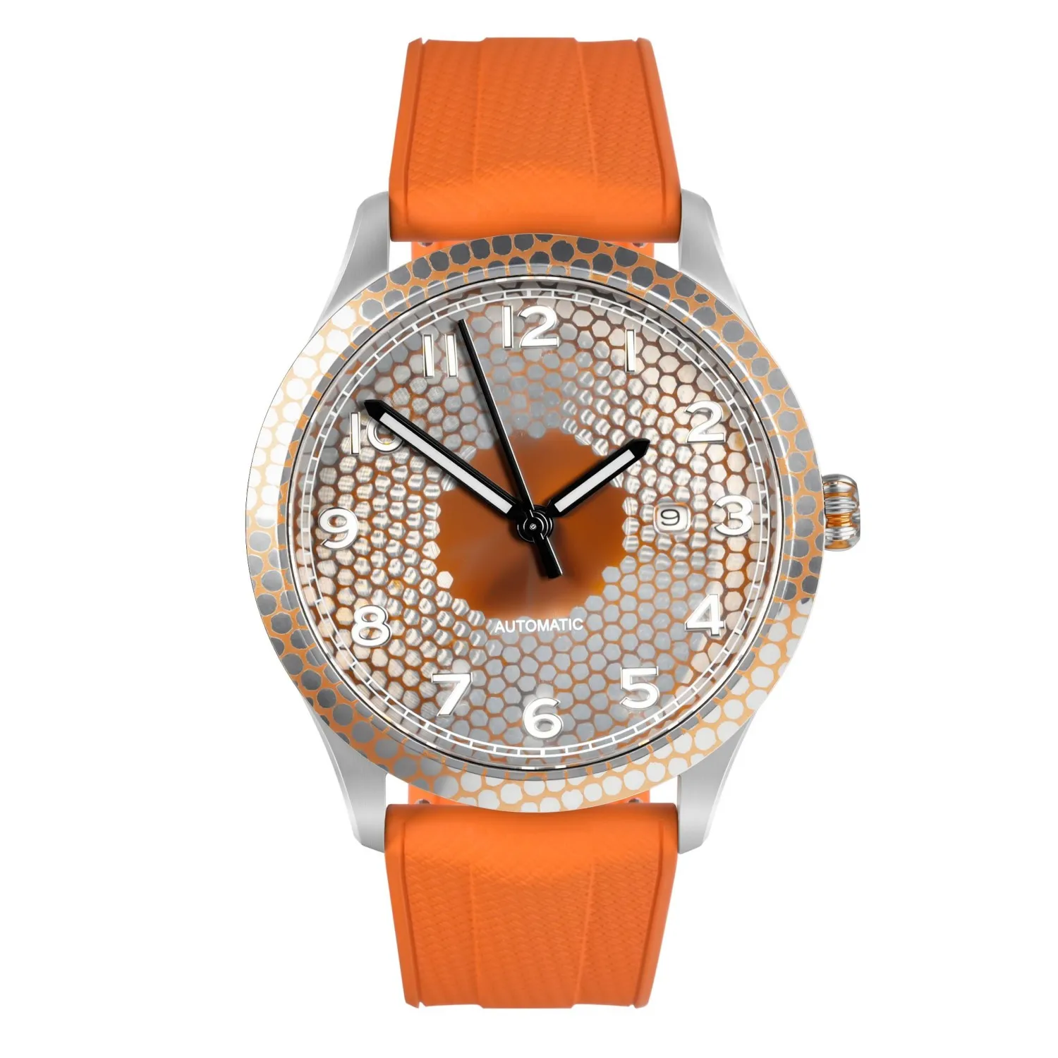 

ENITON Mechanical Watch Japanese 8215 Movement Exotic Superconducting Material FKM Rubber Band Unique Mechanical Men Wristwatch