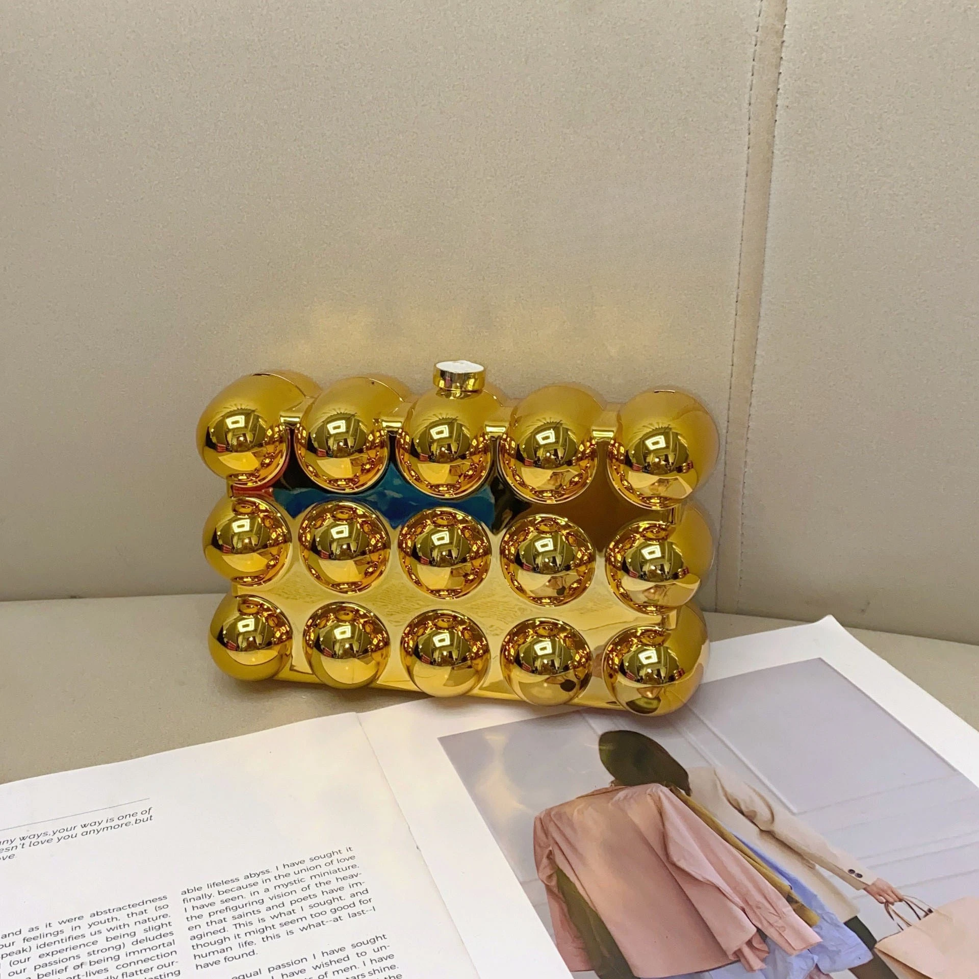 Bolso acrílico dorado brillant - Women Bags Gold reseña y precio