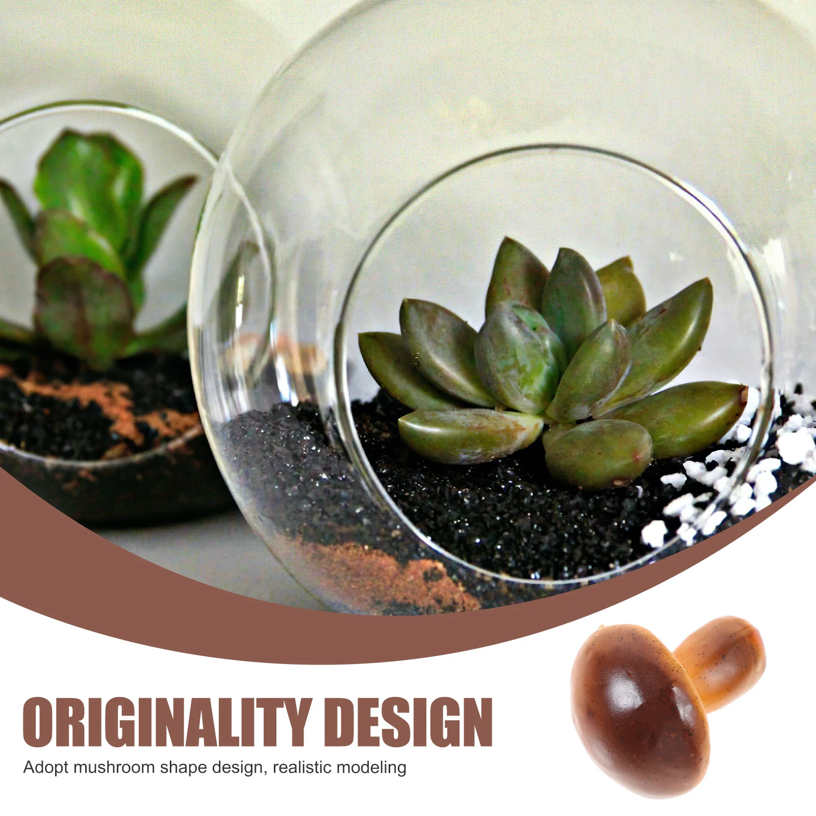 

100pcs Mushroom Decorations Micro Landscape Miniature Figurines Simulation Garden Decor Fairy Ornament For Diy Bonsai Home