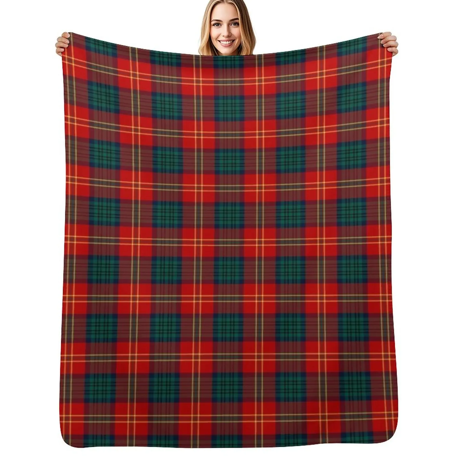 Clan Connolly Dress Tartan Throw Blanket Soft Cozy Blanket for Pet Kids Adults