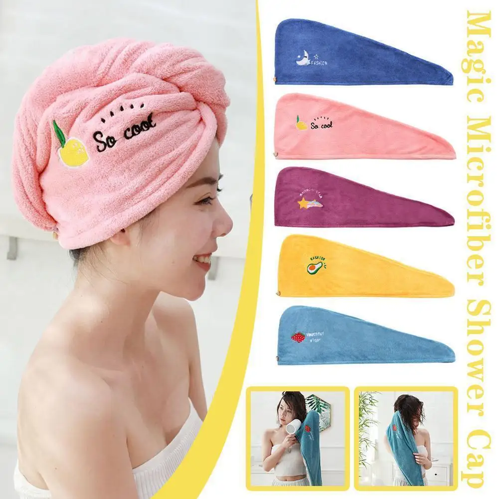 

3x Dry Hair Cap Strong Absorbent Head Scarf Women Shower Cap Rapid Drying Towel